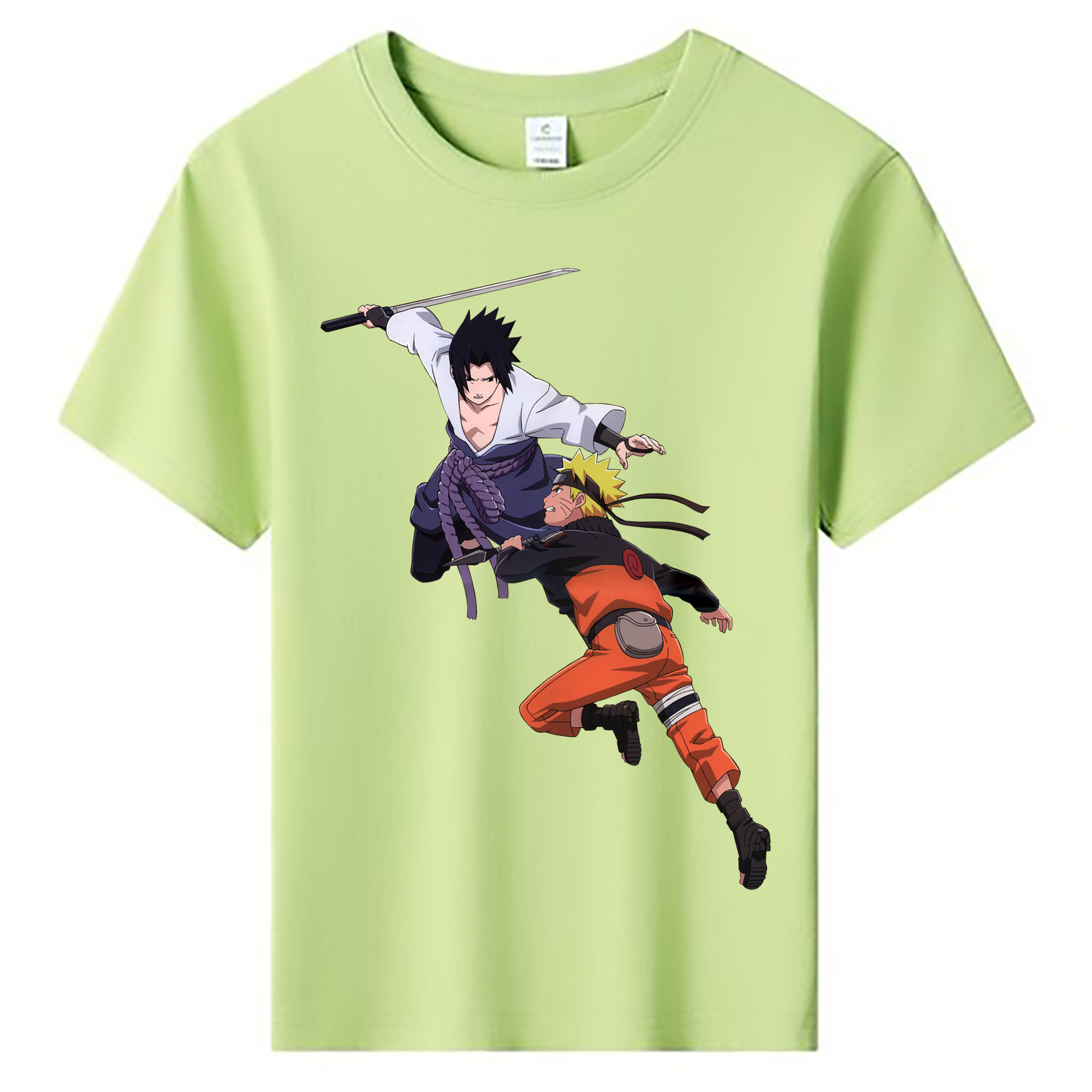 （画像用） NARUTO -ナルト- うちは サスケ Uchiha Sasuke 綿100％キッズTシャツ（フロントプリント）